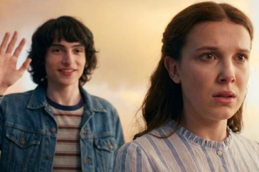 Finn Wolfhard and Millie Bobby Brown