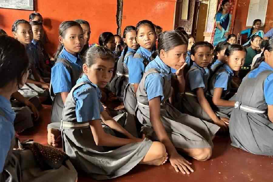 Students of a tribal school in Tripura