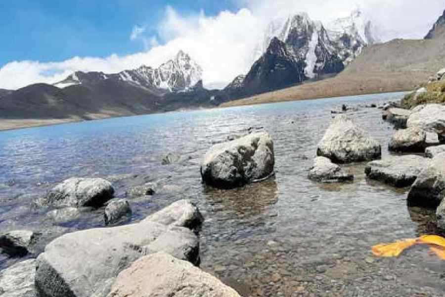 The Gurudongmar lake in north Sikkim 