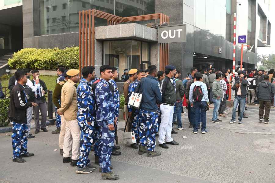 Exterior view of the Godrej Waterside Infinity building in Kolkata, where the IPACK office is situated, as the Enforcement Directorate conducts a raid on Thursday, January 8, 2025.