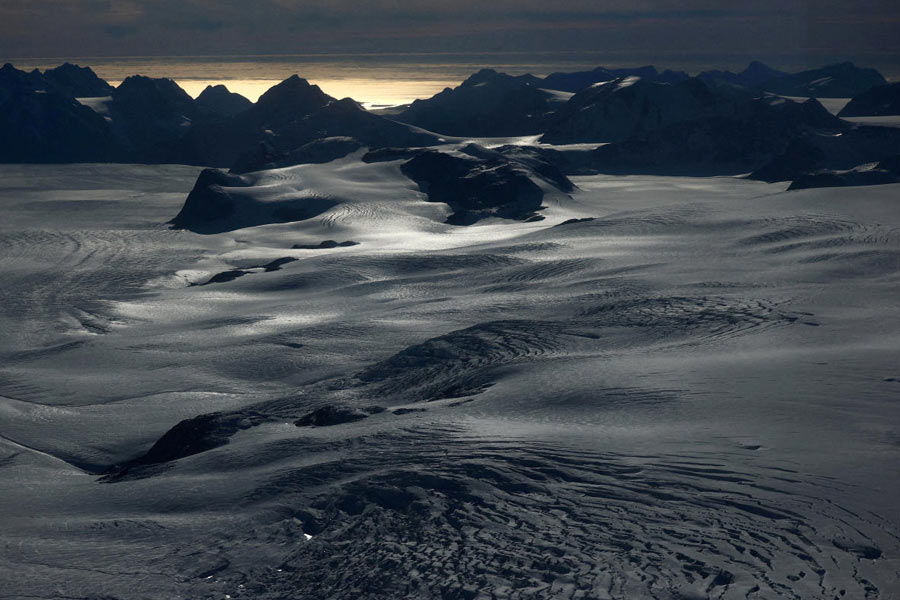 FILE PHOTO: An aerial view shows west Greenland