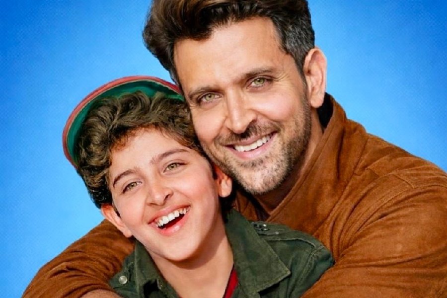 Hrithik Roshan hugging his younger self
