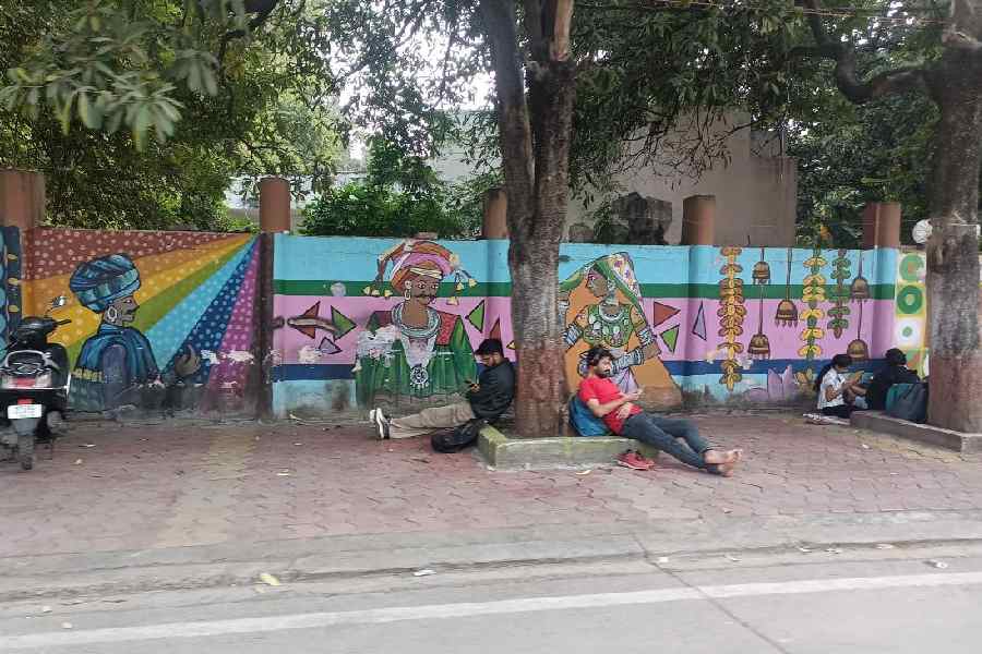 YOUTHOPIA: Students outside Mata Jijabai Government PG Girls College in Roop Ram Nagar.