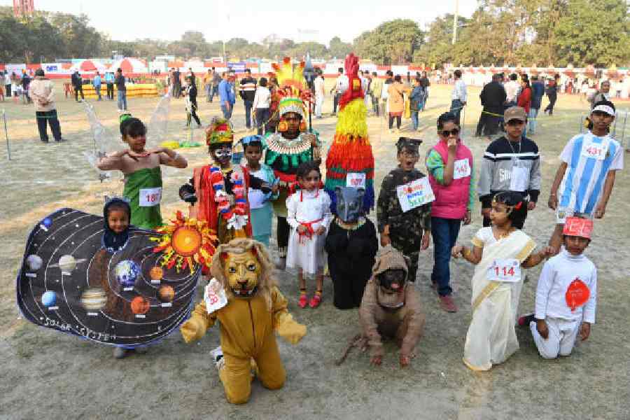 Participants take part in a fancy dress competition during Sunday’s ABP Annual Sports. 