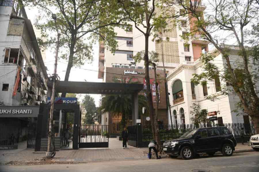 The Loudon Street residence of I-PAC head Pratik Jain. Picture by Bishwarup Dutta