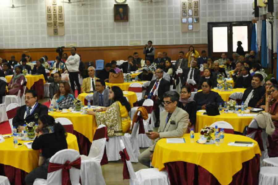 Principals and others attend the session at the Association of Heads of Anglo-Indian Schools conference last week. Picture by Bishwarup Dutta