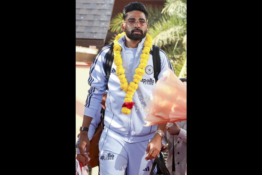 Mohammed Siraj in Rajkot on Monday.