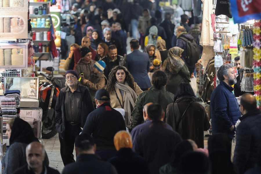 People walk in Tehran Grand Bazaar in Tehran, Iran, January 15, 2026.