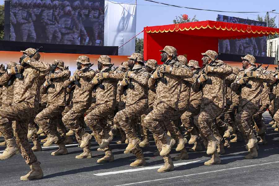 Personnel from the Bhairav Battalions during the 78th Army Day parade in Jaipuron Thursday.