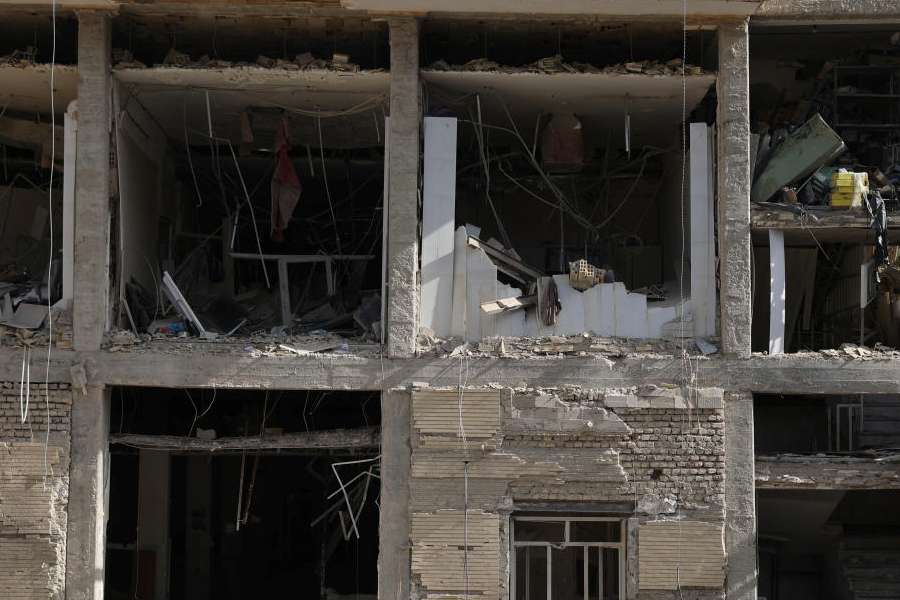 A view shows the aftermath of an Israeli strike on Evin Prison that took place on June 23, after the ceasefire between Israel and Iran, in Tehran, Iran, June 29, 2025.