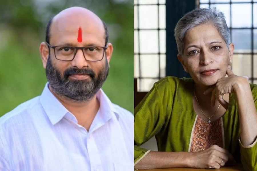 Shrikant Pangarkar and Gauri Lankesh