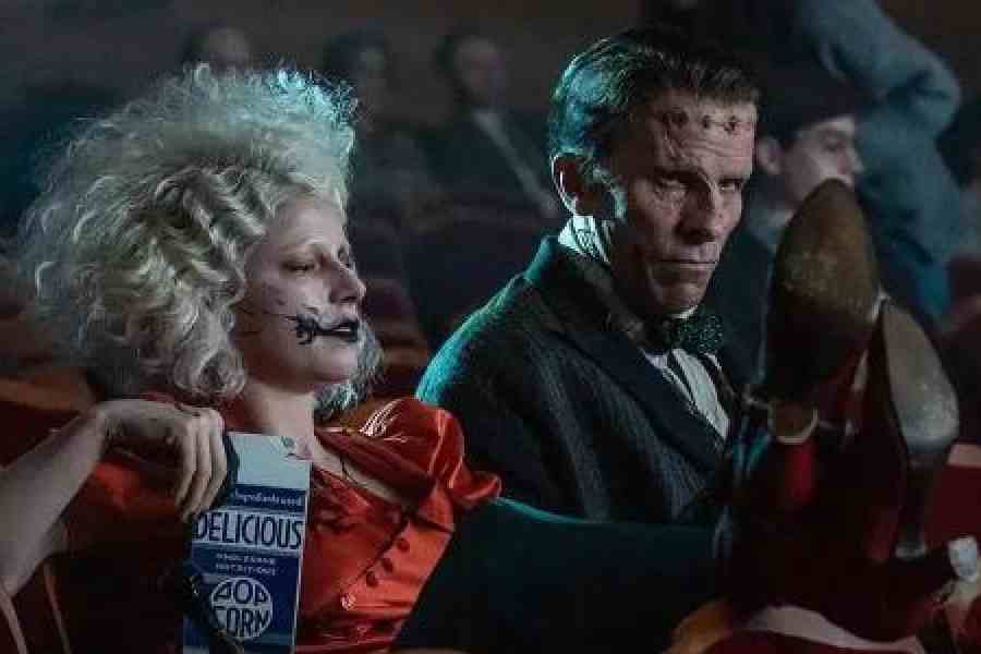 Jessie Buckley and Christian Bale in The Bride!