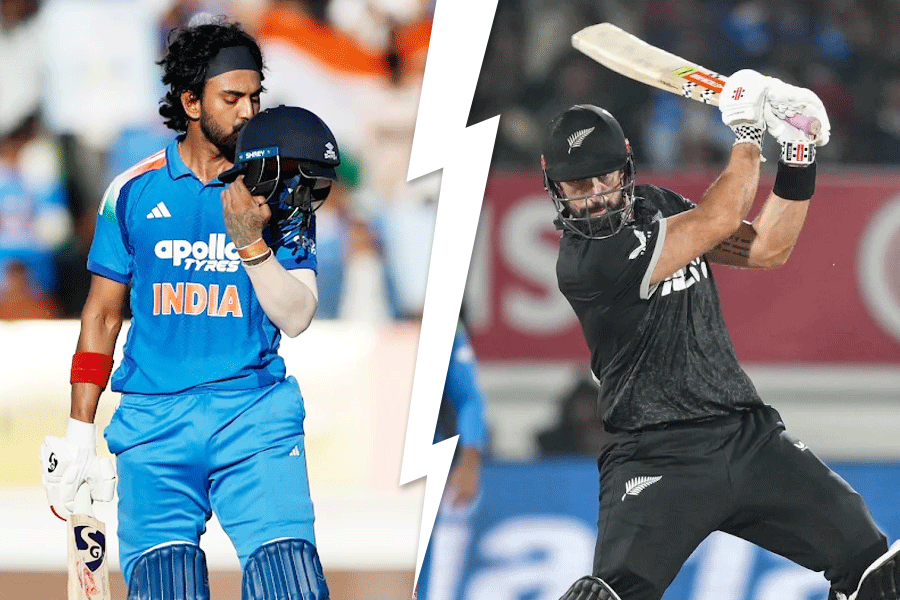 KL Rahul (left), Daryl Mitchell (right)