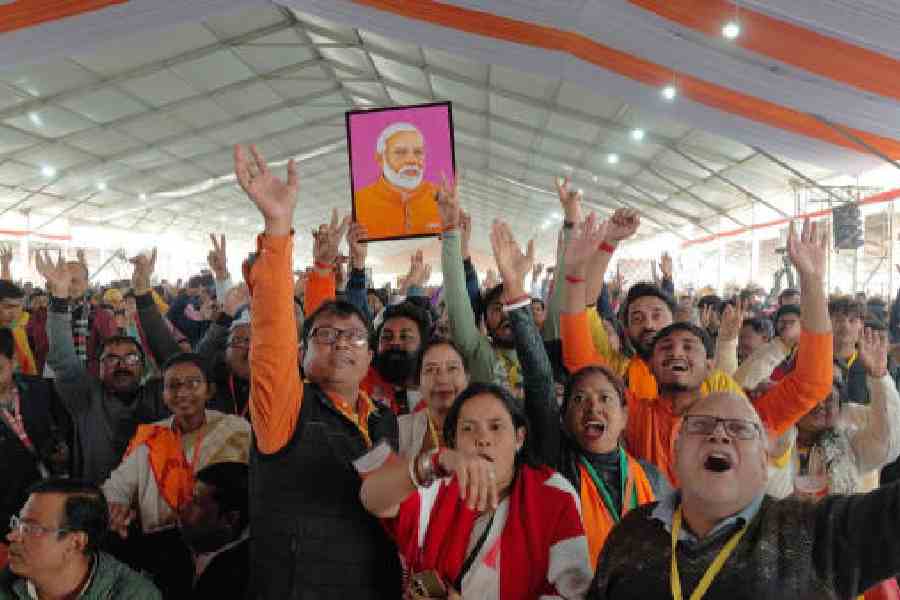 The crowd at the meeting addressed by Narendra Modi in Malda on Saturday. Picture by Soumya De Sarkar