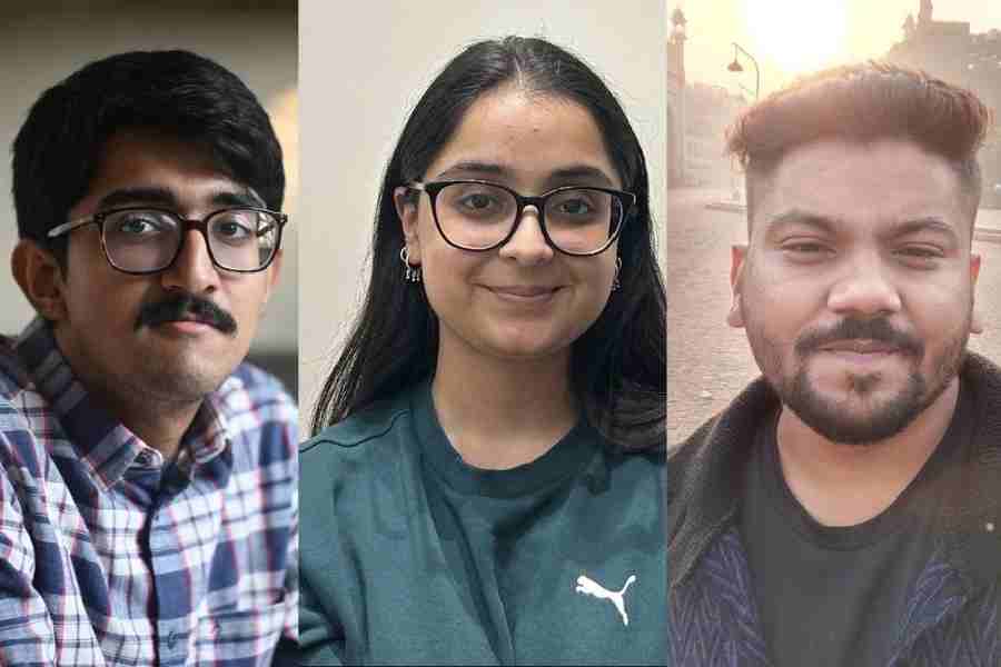 (From left) Amitendu Chaki, Aashleen Taneja and  Tauhid Khan