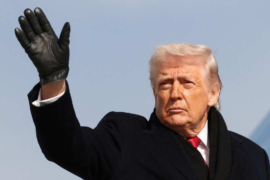 U.S. President Trump departs for Florida, at Joint Base Andrews.