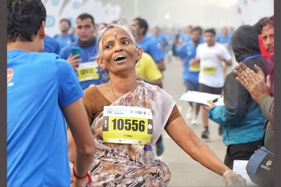 The marathon brought together people from all walks of life and communities. Elderly ladies clad in saris didn’t just run the marathon, but also finished it in good time