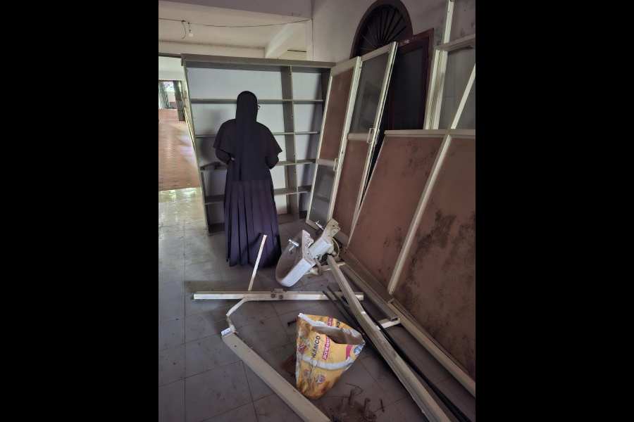 The room at the St Francis Mission Home in Kottayam, where the nun lives with two others.