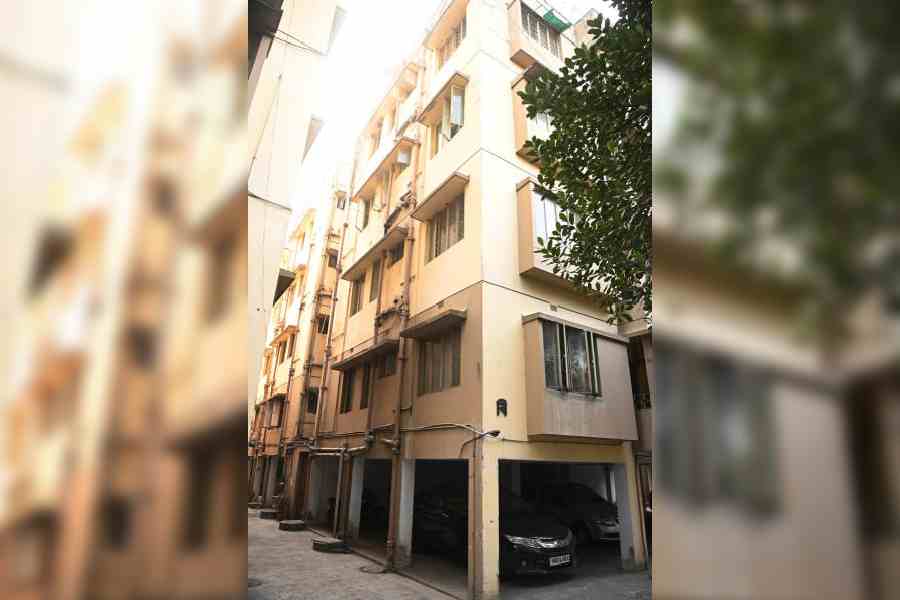 The Behala apartment building where Anita Ghosh lived. Picture by Bishwarup Dutta