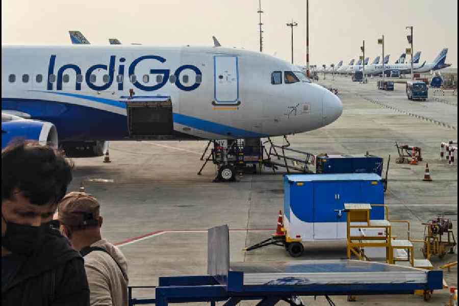 IndiGo aircraft at Bengaluru airport on December 5