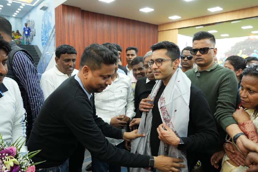 Abhishek Banerjee in Diamond Harbour on Tuesday.  