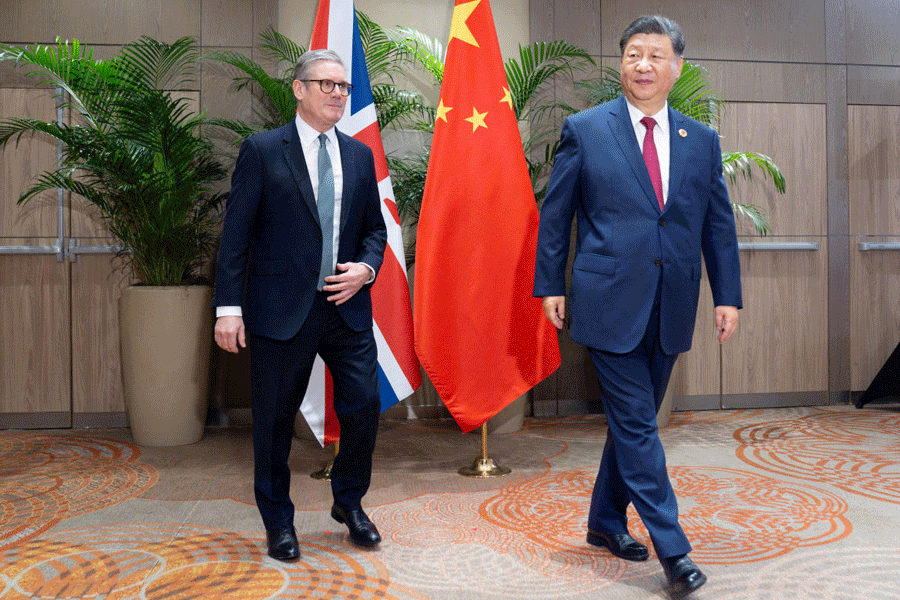 Prime Minister Sir Keir Starmer during a bilateral meeting with President Xi Jinping of China, at the Sheraton Hotel, as he attends the G20 summit in Rio de Janeiro, Brazil. Picture date: Monday November 18, 2024.