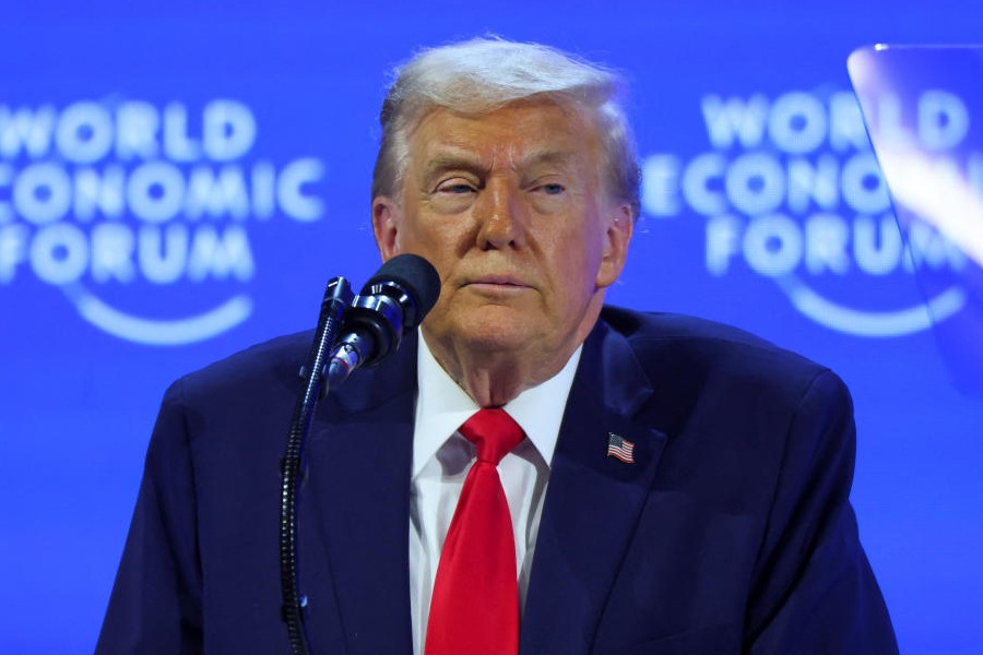 US President Donald Trump attends the 56th annual World Economic Forum (WEF) meeting in Davos, Switzerland, January 21, 2026.