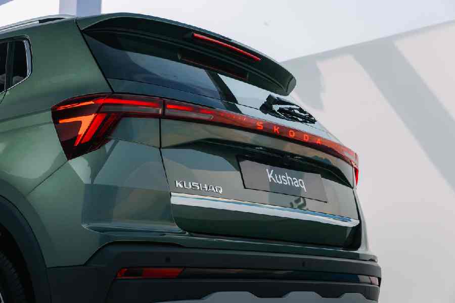 The rear end of the Kushaq gets new design treatment