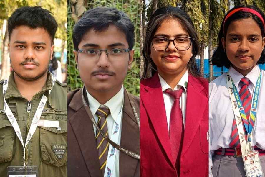 (From left) Ayush Poddar, Deepanjan Karar, Priyanka Halder and Swastika Mondal
