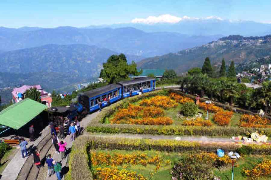 A toy train of the Darjeeling Himalayan Railway.