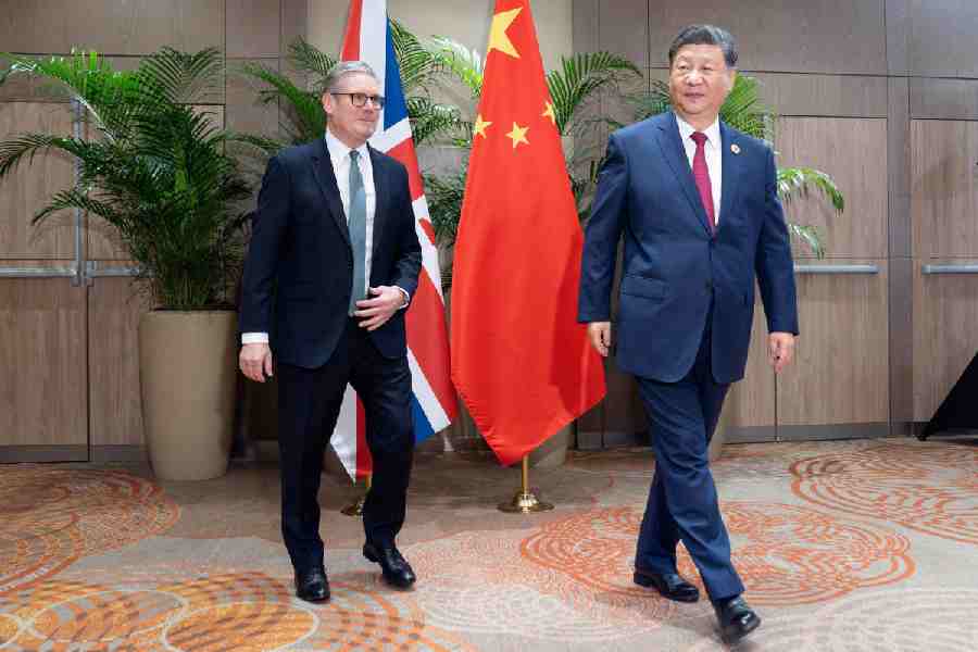 Sir Keir Starmer during a bilateral meeting with President Xi Jinping of China, at the Sheraton Hotel, as he attends the G20 summit in Rio de Janeiro, Brazil. Picture date: Monday November 18, 2024