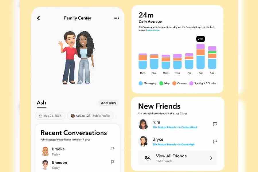 On Snapchat, parents can now see contextual information when a new friend is added