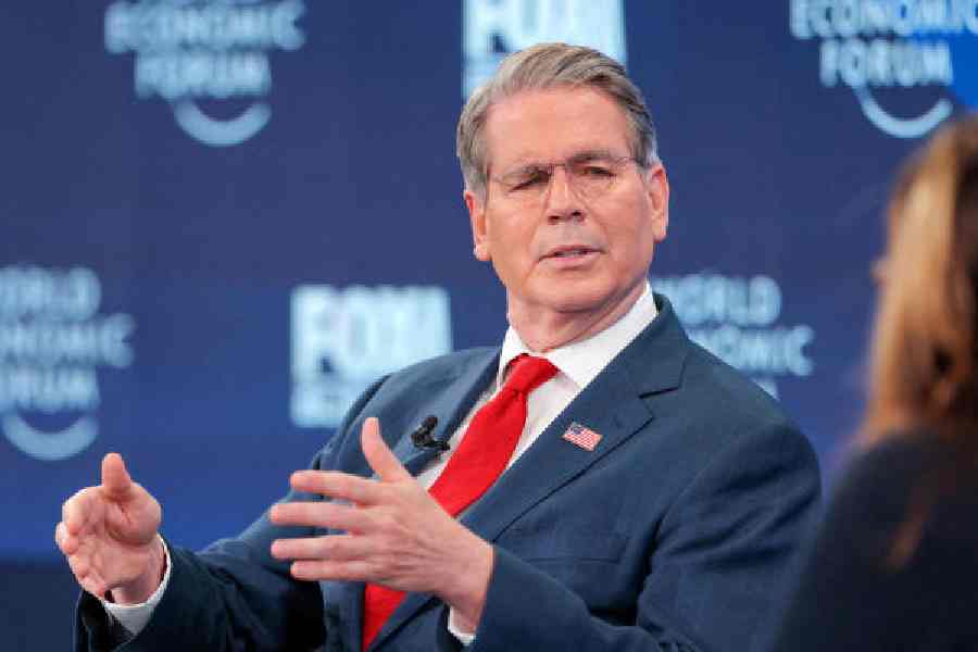 Scott Bessent in Davos on Tuesday.