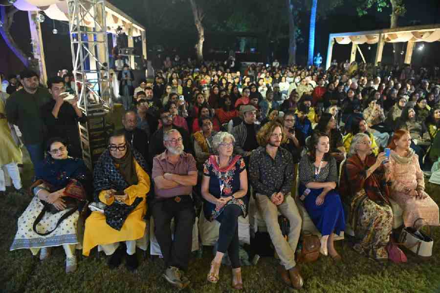 Attendees at the Kolkata Literary Meet session.  Picture by Bishwarup Dutta