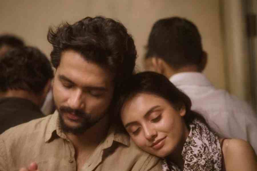 A moment from the music video