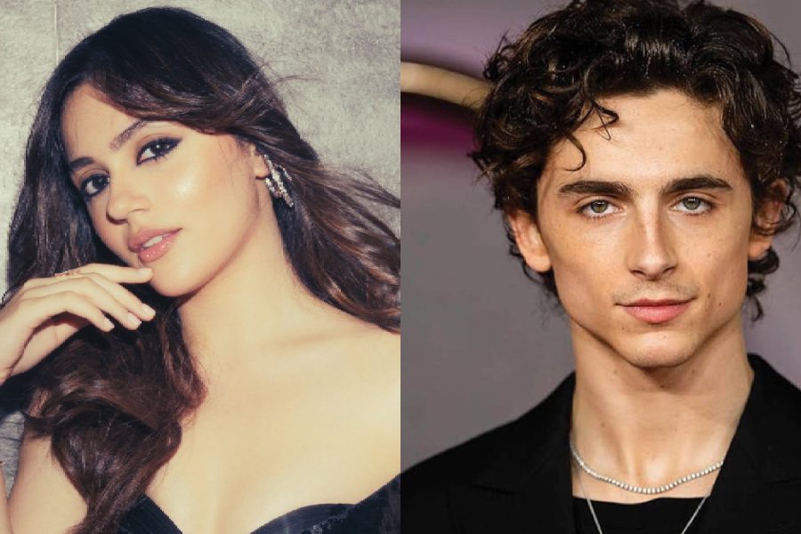 (left to right) Aneet Padda, Timothée Chalamet