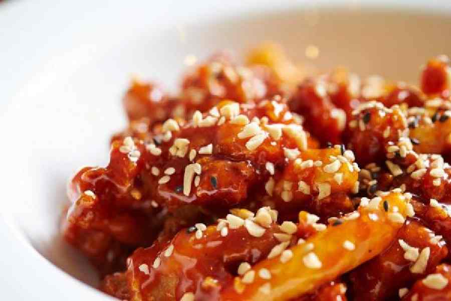 Korean fried chicken at Cafe The Sarang