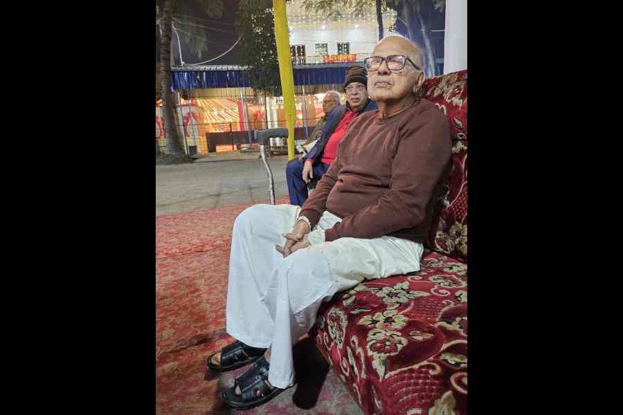 Ramrabindra Ghosh, 92, the oldest member of the audience