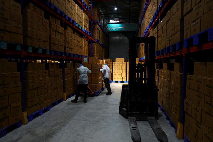 Tata's Himalayan natural mineral water bottling plant in Dhaula Kuan