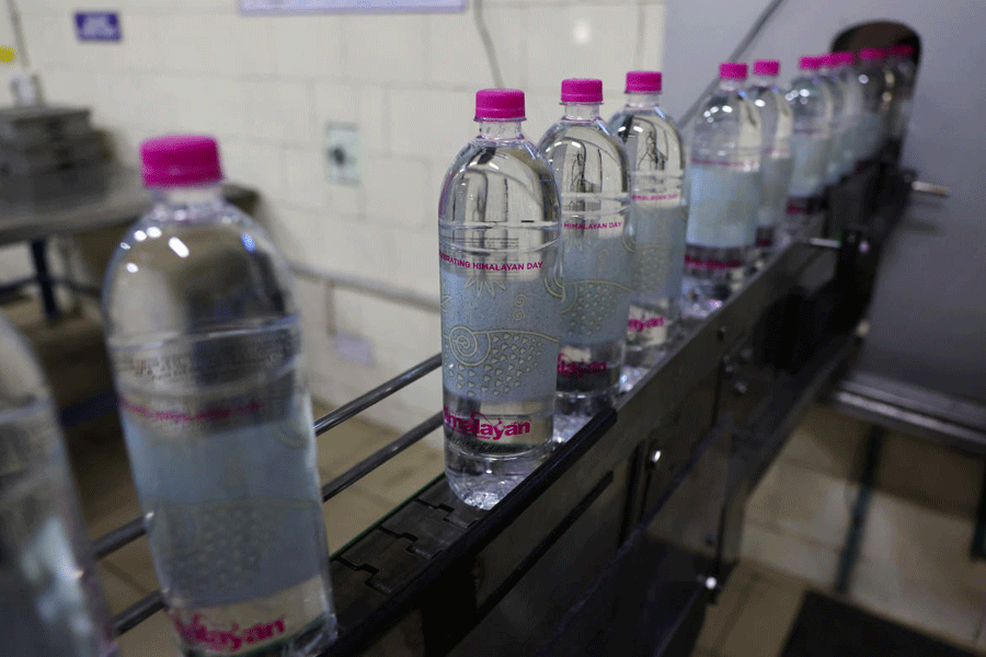 Tata's Himalayan natural mineral water bottling plant in Dhaula Kuan