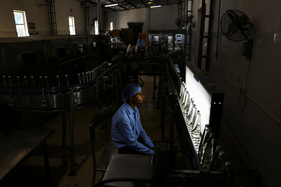 Tata's Himalayan natural mineral water bottling plant in Dhaula Kuan
