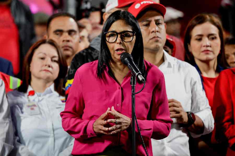 Delcy Rodriguez in Caracas on Thursday.