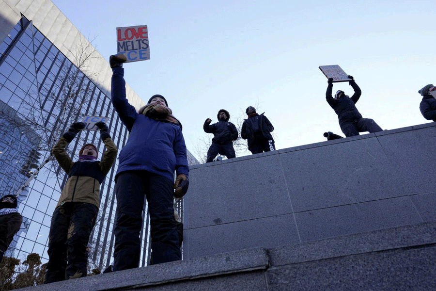 "ICE Out" protest in Minneapolis