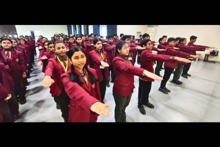 Students of BDM International take an equality pledge