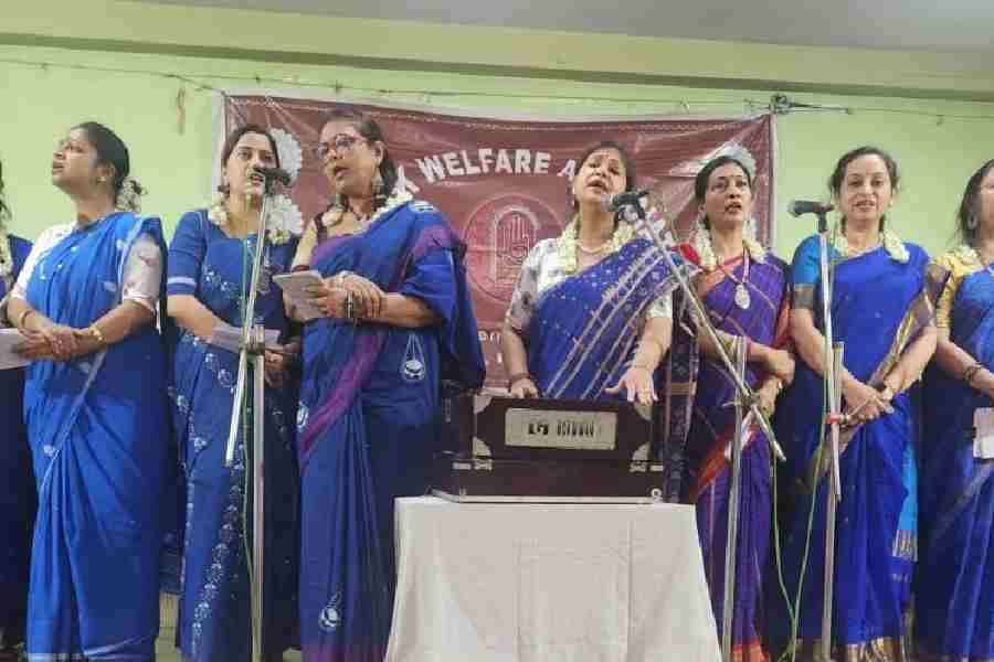 CA Block Women perform in chorus in CG Block.