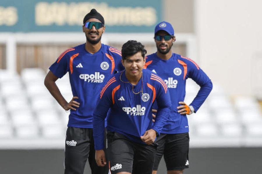 Vaibhav Sooryavanshi (centre) waits in the wings for an international debut on the England tour.