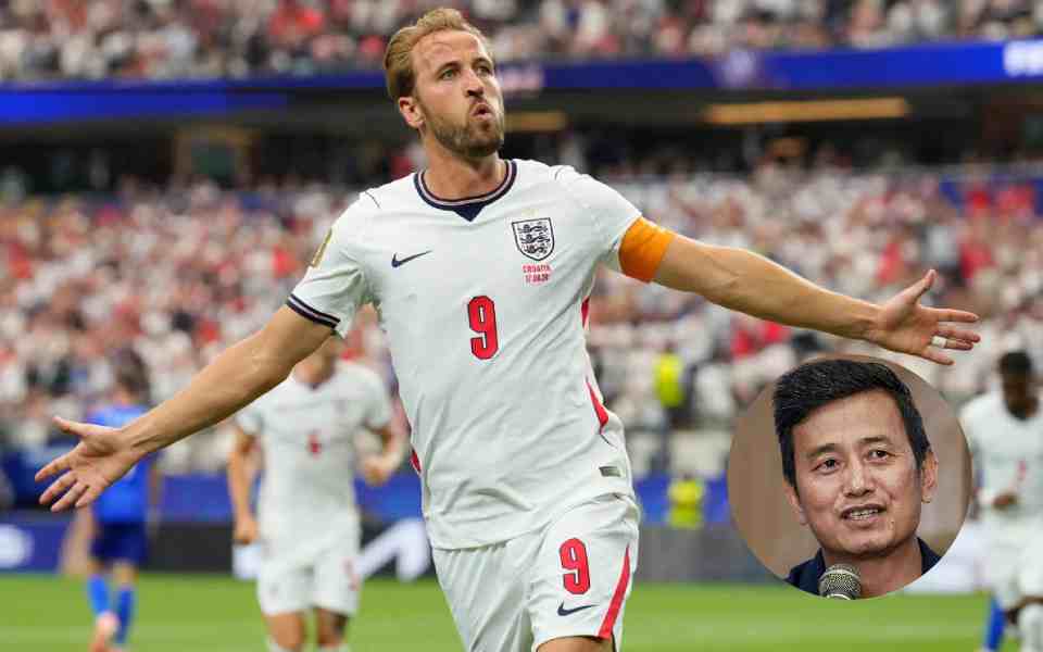 Harry Kane; Bhaichung Bhutia (inset)