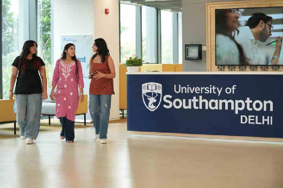 FRAME WORK: Students at the Gurugram campus of the University of Southampton. Courtesy British Council