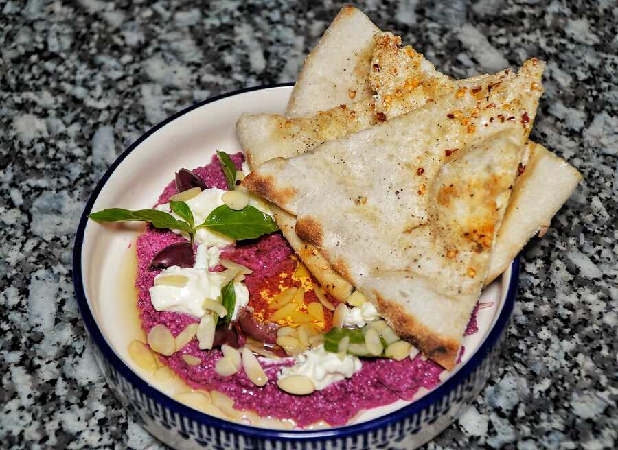 Mediterranean starters include Beetroot Hummus & Stracciatella, Watermelon & Burrata, Babaganoush and Bruschetta Pugliese