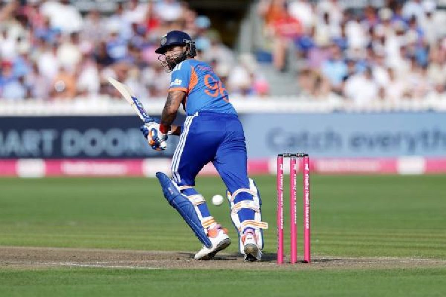 Shreyas Iyer during the fourth T20I in Bristol on Thursday.